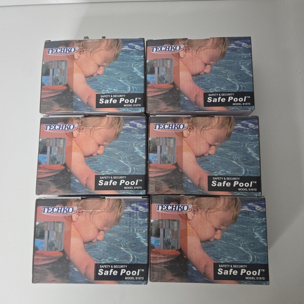 Lot of 6 Techko Safe Pool S187D Area Entry Detector Alarm Weather Resistant New